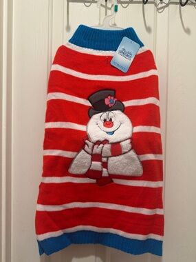 Frosty The Snowman Holiday Sweater Pet Christmas Halloween Cat Dog Costume L